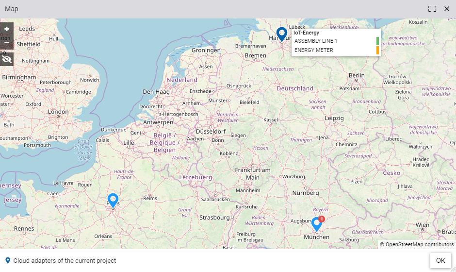 Cloud IoT Kartenansicht